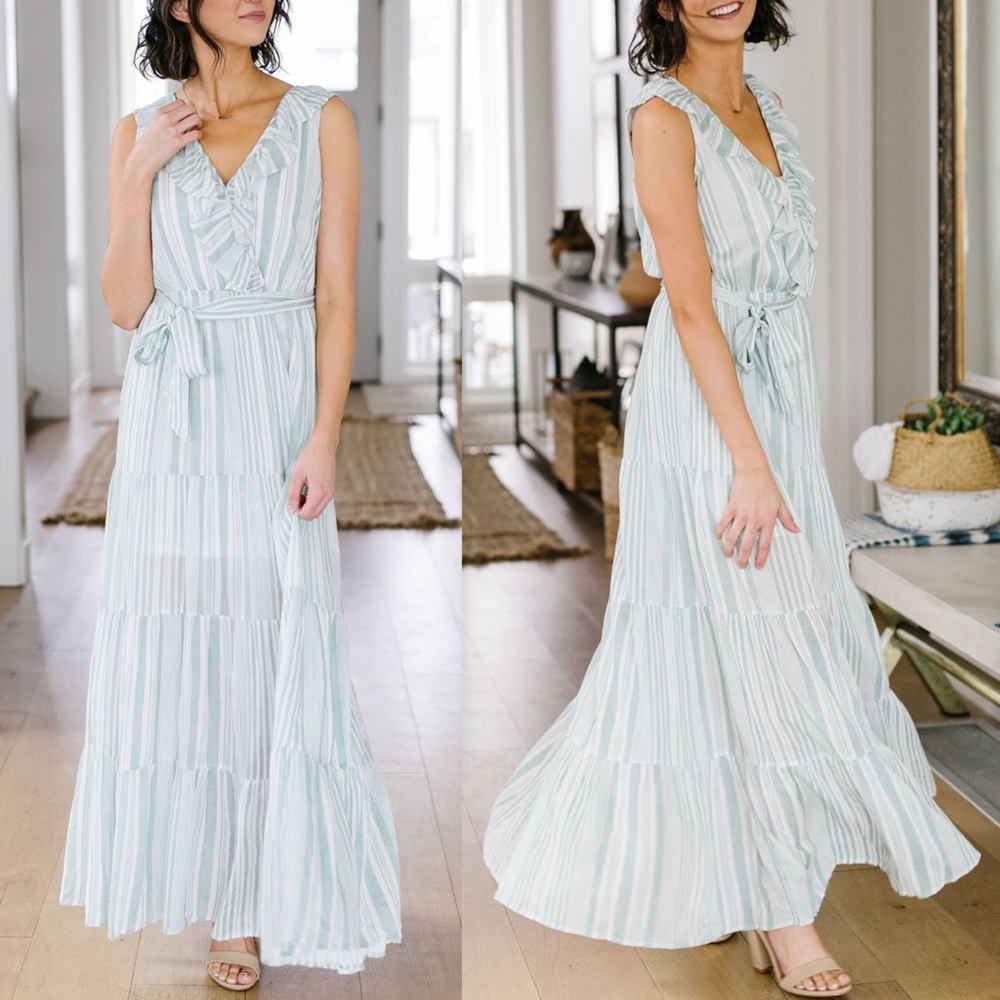 FINAL SALE‼️Tiers Of Joy Striped Maxi Dress - Picture 2 of 8